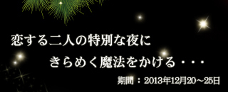 恋する二人の特別な夜にきらめく魔法をかける・・・